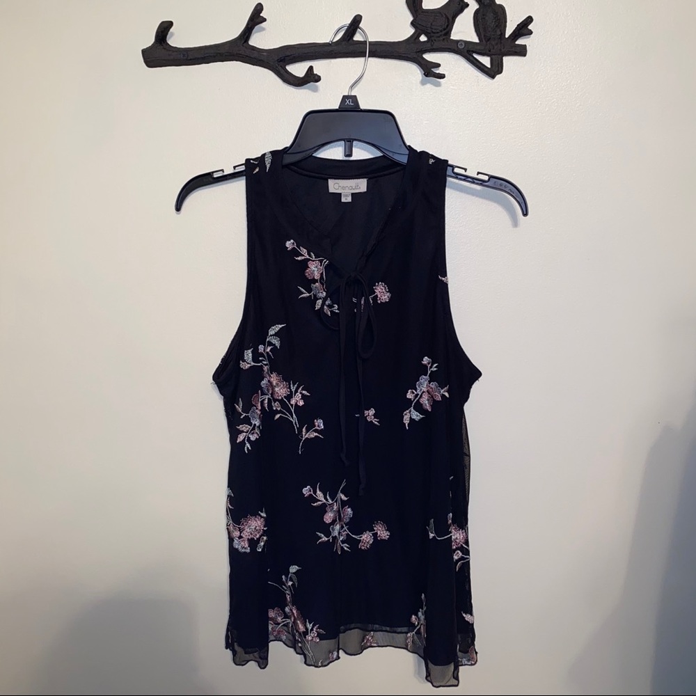 Chenault Tank Top With Floral Patterns